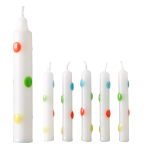 Set of Candles Light of Life & Birthday Candles Dots 11 Pieces Height 8 / 13.5 cm