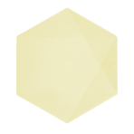 6 plates hexagonal Vert Decor, 26,1x22,6cm, yellow