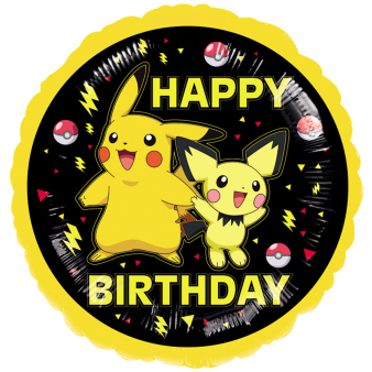 Standard Pokemon 2024 HBD Foil Balloon C60 Packaged 43 cm Standard Pokemon 2024 HBD Foil Balloon C60 Packaged 43 cm