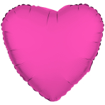Standard Neon Pink Heart Foil Balloon C17 Packaged 43 cm