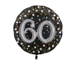 Multi Sparkling Birthday 60 Foil Balloon P75 Packaged 91 cm x 91 cm