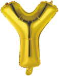 Mini Letter Y Gold Foil Balloon N16 Packaged 34 cm x 29 cm
