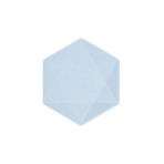 6 plates hexagonal Vert Decor, 15,8 x 13,7cm, blue
