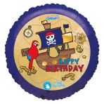 Singing Balloon Happy Birthday PIRAT Foil Balloon H80 packaged 71 x 71 cm