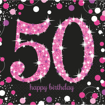 16 Napkins 50 Sparkling Celebration - Pink Prismatic 33 x 33 cm 16 Napkins 50 Sparkling Celebration - Pink Prismatic 33 x 33 cm