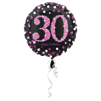 Standard Holographic Celebration 30 Foil Balloon S55 Packaged 43 cm