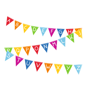 Pennant Banner A-Z School Start Paper 400 x 16 cm Pennant Banner A-Z School Start Paper 400 x 16 cm