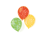 6 Latex Balloons Stars assorted 25.4 cm / 10"