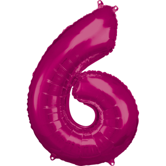 Large Number 6 Pink Foil Balloon N34 Packaged 88 cm x 60 cm Large Number 6 Pink Foil Balloon N34 Packaged 88 cm x 60 cm