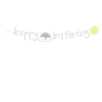 Letter Banner Rainbow & Cloud Paper 180 x 13 cm Letter Banner Rainbow & Cloud Paper 180 x 13 cm
