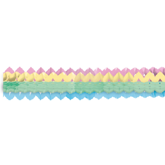 2 Garlands Mini Pastel Rainbow Paper 8 x 200 cm 2 Garlands Mini Pastel Rainbow Paper 8 x 200 cm