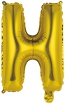 Mini Letter H Gold Foil Balloon N16 Packaged 37 cm x 24 cm