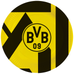 8 Plates BVB Dortmund 2025 Round Papier 23 cm