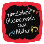Standard Herzlichen Glückwunsch zum Abitur Foil Balloon S40 Packaged 43 cm