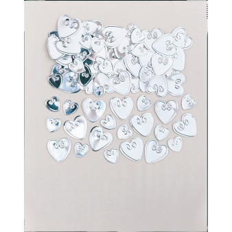 Confetti Loving Hearts Silver Foil 14 g Confetti Loving Hearts Silver Foil 14 g