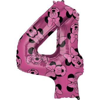 Mid Size Number Minnie Mouse Forever Number 4 Foil Balloon L27 Packaged 45 cm x 66 cm