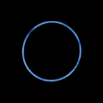 Glow Necklace Blue Plastic 56 cm