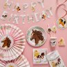 8 Plates Beautiful Horses Round Paper 23 cm