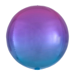 Orbz Ombré Orbz Red & Blue Foil Balloon G20 Packaged 38 cm x 40 cm