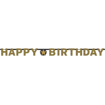 Letter Banner Sparkling Celebrations Gold Happy Birthday Foil 213 x 16.2 cm Letter Banner Sparkling Celebrations Gold Happy Birthday Foil 213 x 16.2 cm