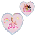 Standard Holographic Barbie Heart Foil Balloon S60 Packaged 43 cm