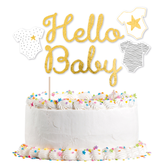 Cake Decoration Hello Baby Paper Cake Decoration Hello Baby Paper