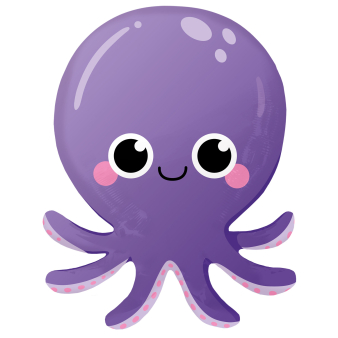 Standard Shape Ocean Buddies Octopus Foil Balloon C50 Packaged 45cm x 55cm Standard Shape Ocean Buddies Octopus Foil Balloon C50 Packaged 45cm x 55cm