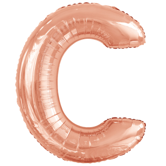 Large Letter C Rose Gold Foil Balloon N34 Packaged 84 cm x 69 cm