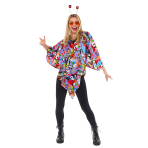 Adult Costume 90's Hippy Poncho One Size