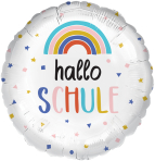 Standard - Hallo Schule Regenbogen - GER Foil Balloon RP40 packaged 45 cm / 18"