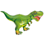 Large Shape Dinosaur T-Rex Foil Balloon H60 Packaged 113 cm x 71 cm
