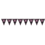 Pennant Banner 30 Sparkling Celebrations Pink Foil 396.2 x 21.5 cm