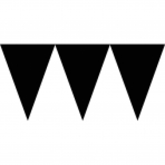 Pennant Banner Black Paper 457 x 17.7 cm