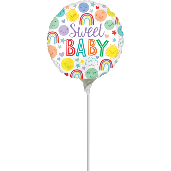 4" Mini Sweet Baby Icons Foil Balloon A10 Bulk 4"/10 cm 4" Mini Sweet Baby Icons Foil Balloon A10 Bulk 4"/10 cm