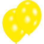 10 Latex Balloons Standard Yellow 27.5 cm / 11"