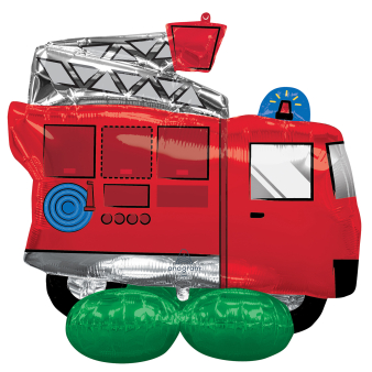 AirLoonz Fire Truck Foil Balloon P71 Packaged 106 cm x 88 cm AirLoonz Fire Truck Foil Balloon P71 Packaged 106 cm x 88 cm