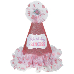 Party Cone Hat Birthday Princess Paper / Fabric Height 22.8 cm