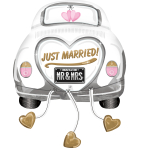 SuperShape Just Married Wedding Car Foil Balloon P35 Packaged 58 cm x 79 cm