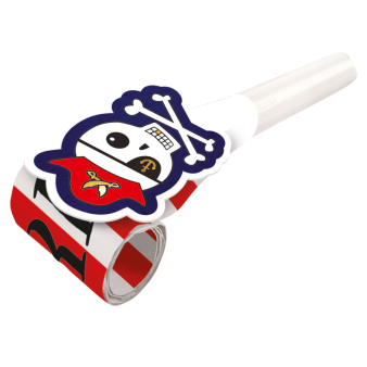 8 Blowouts Pirates Map Plastic / Paper 30 cm