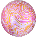 Orbz Marblez Pink Foil Balloon G20 Packaged 38 cm x 40 cm