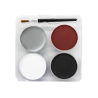Aqua Kit Dracula/Vampire (4 x Face Paint 3.5 g / 1 Brush)