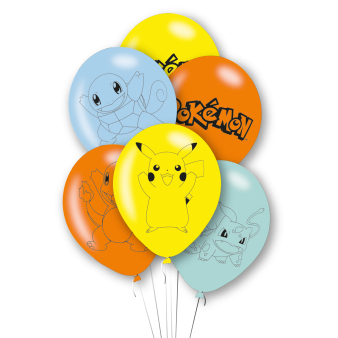 6 Latex Balloons Pokémon 2024 27.5 cm / 11" 6 Latex Balloons Pokémon 2024 27.5 cm / 11"
