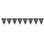 Pennant Banner 40 Sparkling Celebrations Gold Foil 396.2 x 21.5 cm