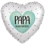 Standard Heart - Bester Papa - GER Foil Balloon RP40 packaged 45 cm / 18 "