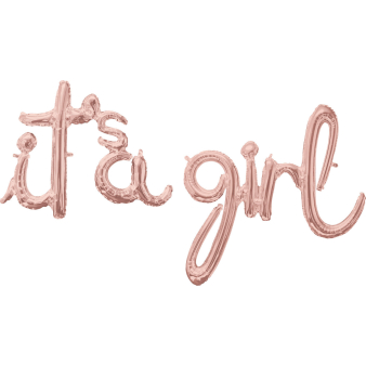 Script Phrase It's A Girl Foil Balloon G50 Packaged Script Phrase It's A Girl Foil Balloon G50 Packaged