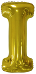 Large Letter I Gold Foil Balloon N34 Packaged 84 cm x 40 cm