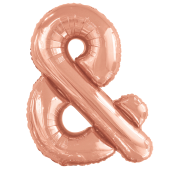 Large Letter & Rose Gold Foil Balloon N34 Packaged 86 cm x 71 cm