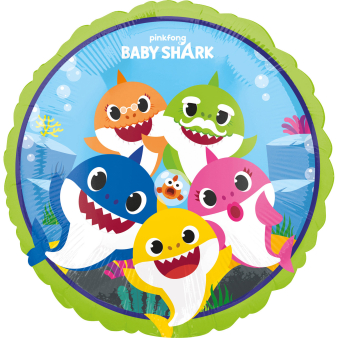 Standard Baby Shark Foil Balloon S60 Packaged 43 cm