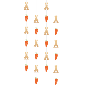 4 String Decorations Easter Bunny Paper 130 cm