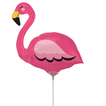 Mini Shape Flamingo Foil Balloon A30 airfilled 27 cm x 27 cm Mini Shape Flamingo Foil Balloon A30 airfilled 27 cm x 27 cm